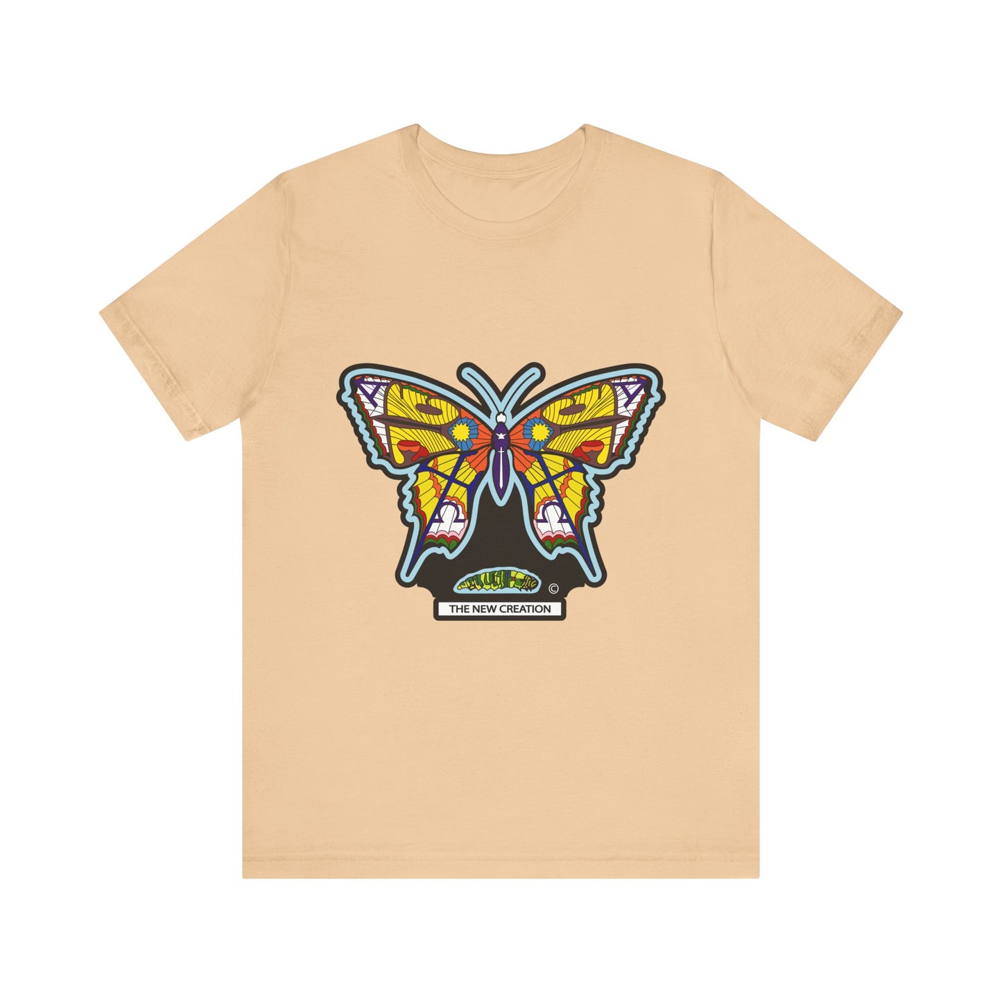 Colorful Butterfly Graphic Tee, Men's