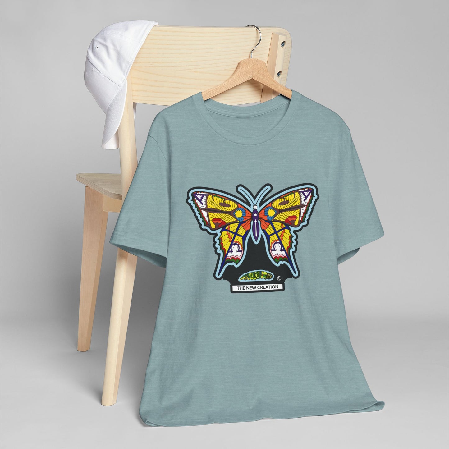 Vibrant Butterfly T-Shirt, Women Graphic Tee