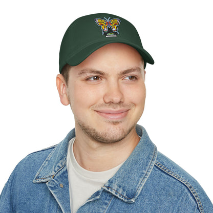 Bright Butterfly Baseball Cap – Low Profile Cotton Hat with Embroidered Symbolic Art