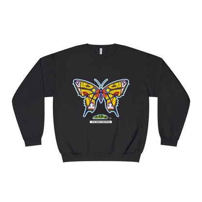 Butterfly Art Unisex Crewneck Sweatshirt, Cozy Butterflies Gift, Spring Apparel, Nature Lover Sweatshirt, Unique Graphic Sweatshirt