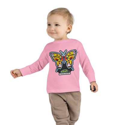 Butterfly Toddler Long Sleeve Tee – Soft Cotton Shirt with Symbolic Graphic for Everyday Play