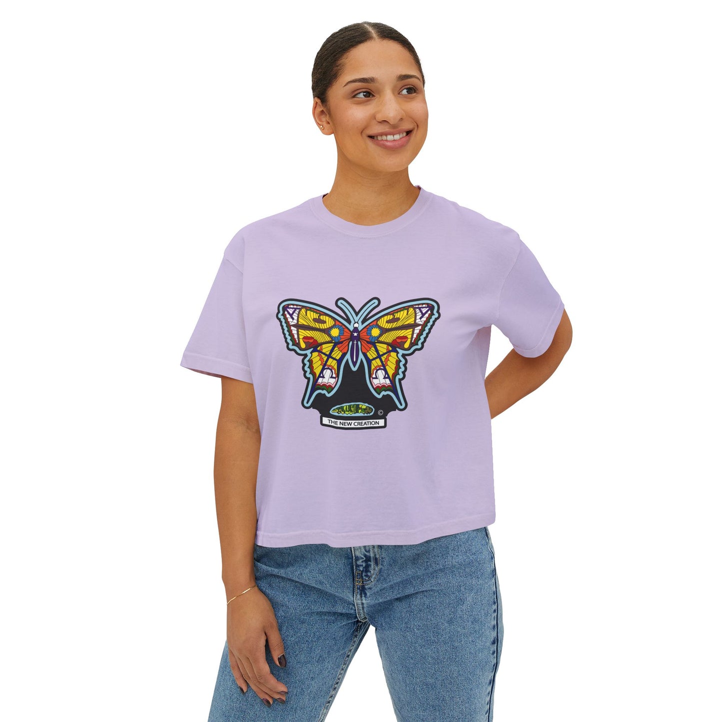 Bohemian Butterfly Women's Boxy Tee