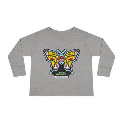 Butterfly Toddler Long Sleeve Tee – Soft Cotton Shirt with Symbolic Graphic for Everyday Play