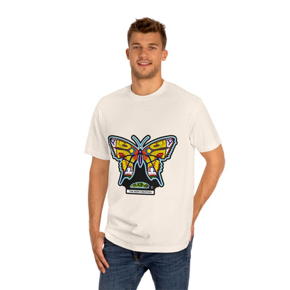 Vibrant Butterfly Graphic Tee, Unisex Classic T-Shirt for Nature Lovers, Butterfly Art, Summer Outfit, Eco-Friendly Gift