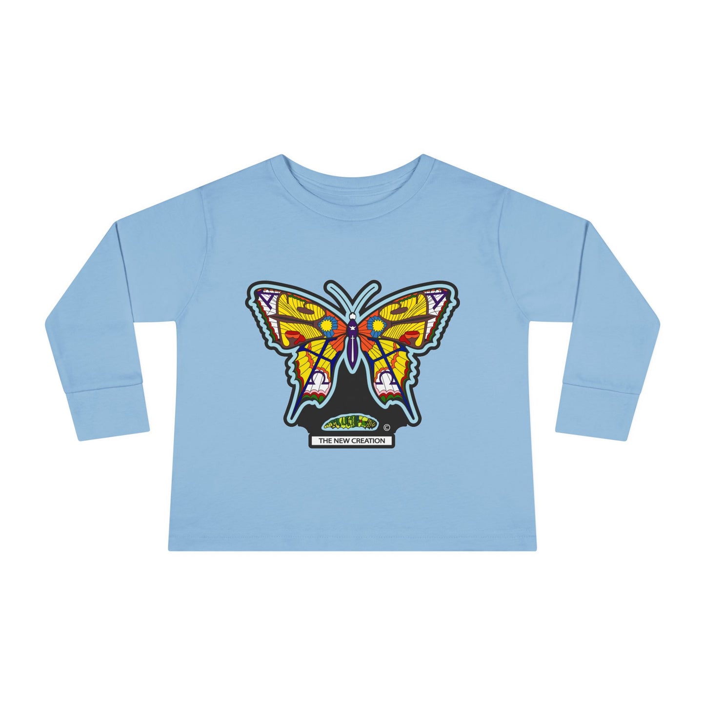 Butterfly Toddler Long Sleeve Tee – Soft Cotton Shirt with Symbolic Graphic for Everyday Play