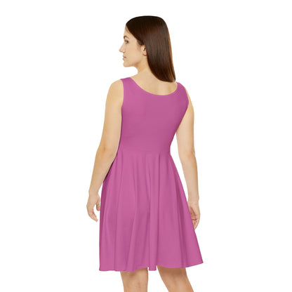 Purple Butterfly Graphic Women Skater Dress