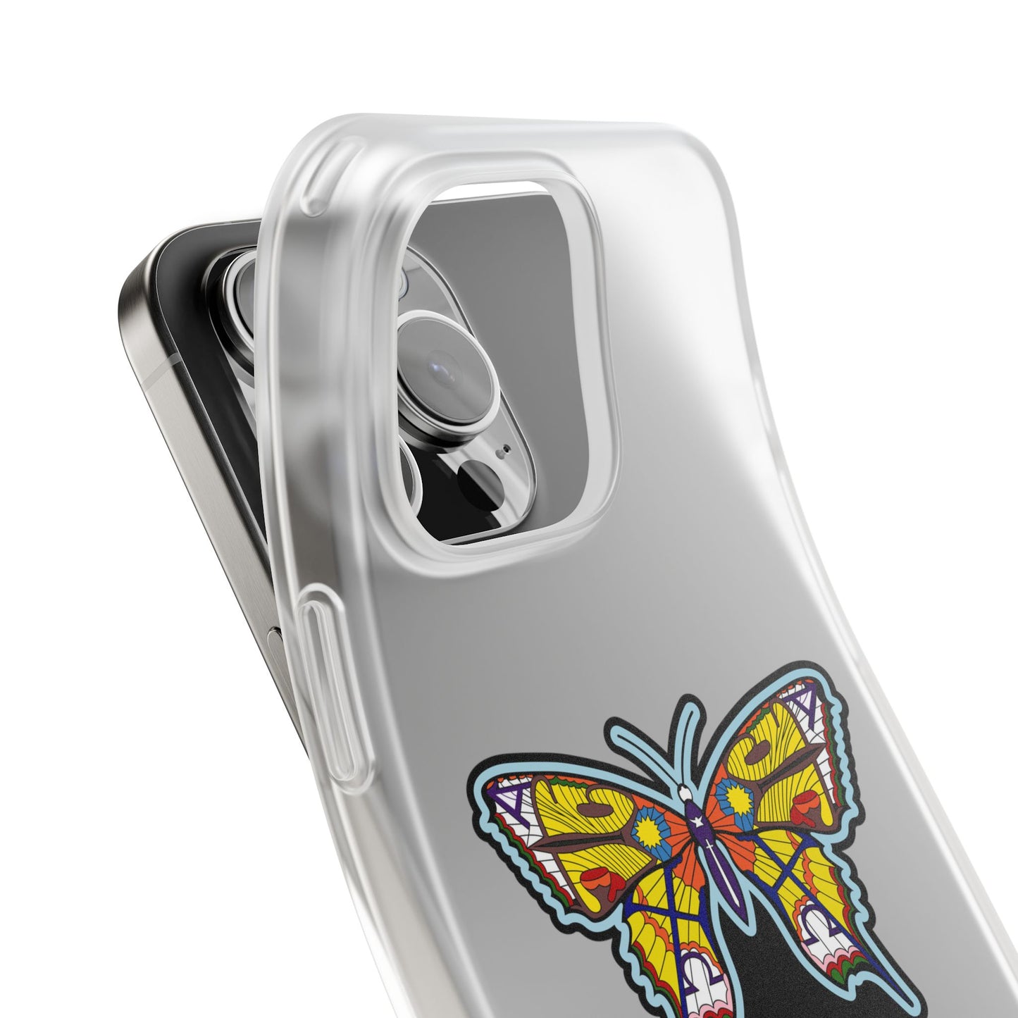Colorful Butterfly Flexi Case – Soft Artistic Phone Cover, Eco-Friendly, Slim Shock-Absorbing Design