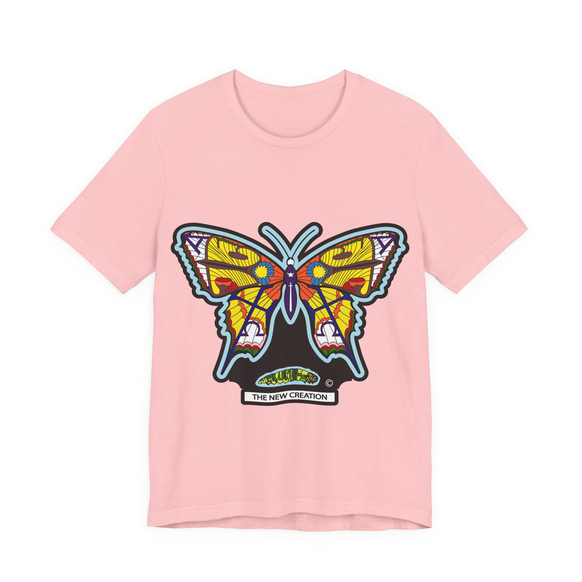 Colorful Butterfly Graphic Tee, Men's