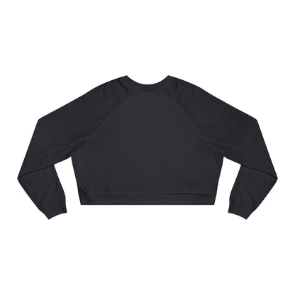 Butterfly Art Cropped Pullover – Women’s Soft Fleece Crop Sweatshirt with Empowering Design
