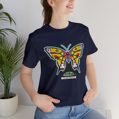Vibrant Butterfly T-Shirt, Women Graphic Tee