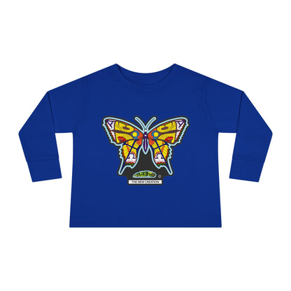 Butterfly Toddler Long Sleeve Tee – Soft Cotton Shirt with Symbolic Graphic for Everyday Play