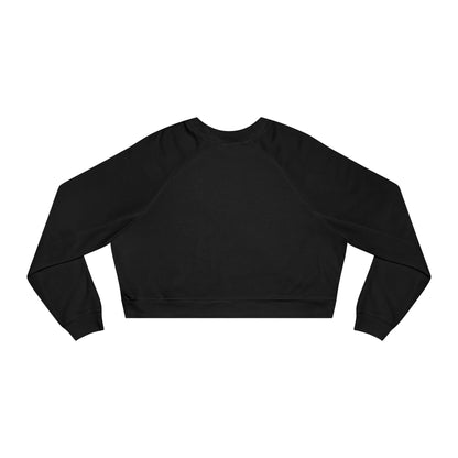 Butterfly Art Cropped Pullover – Women’s Soft Fleece Crop Sweatshirt with Empowering Design