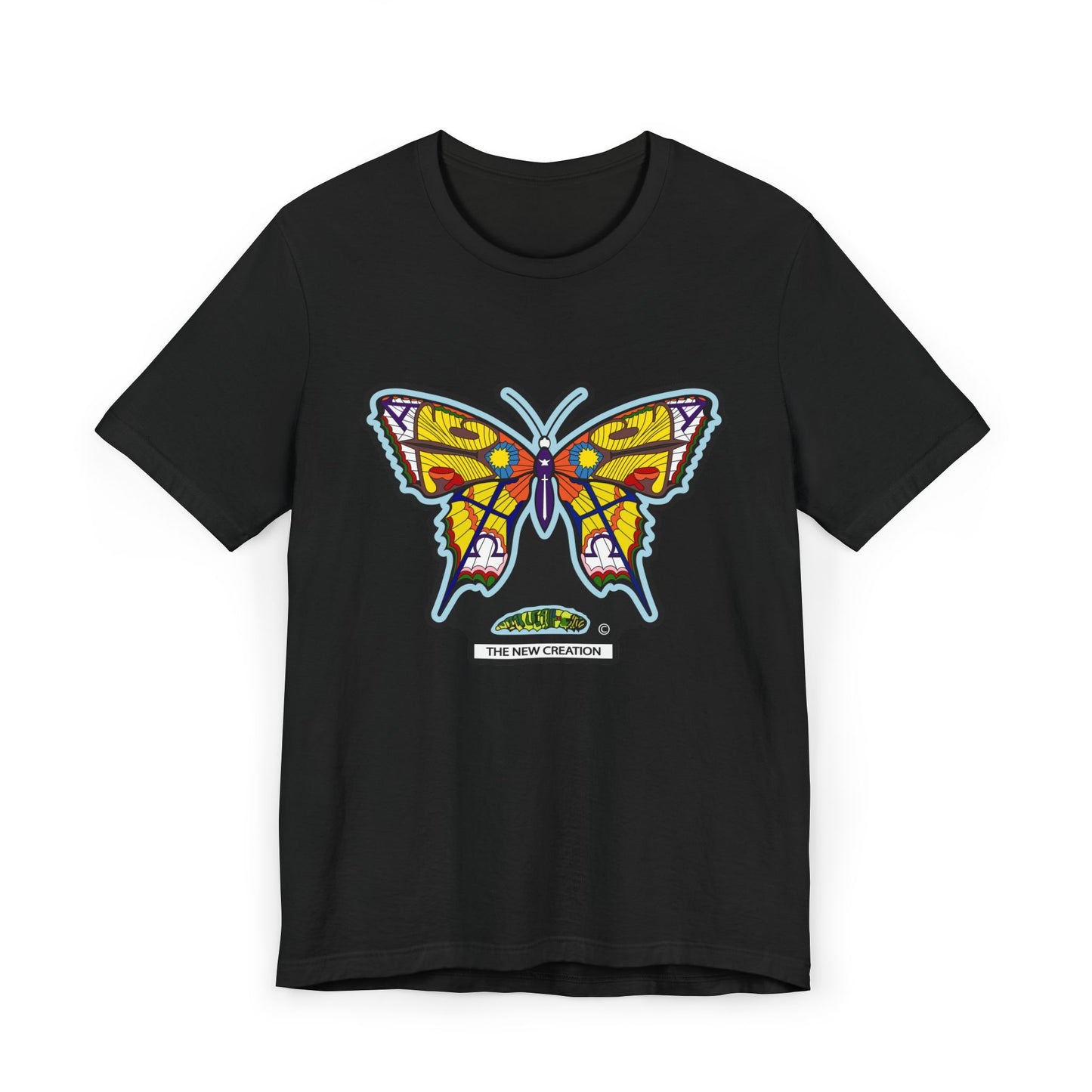 Vibrant Butterfly T-Shirt, Women Graphic Tee