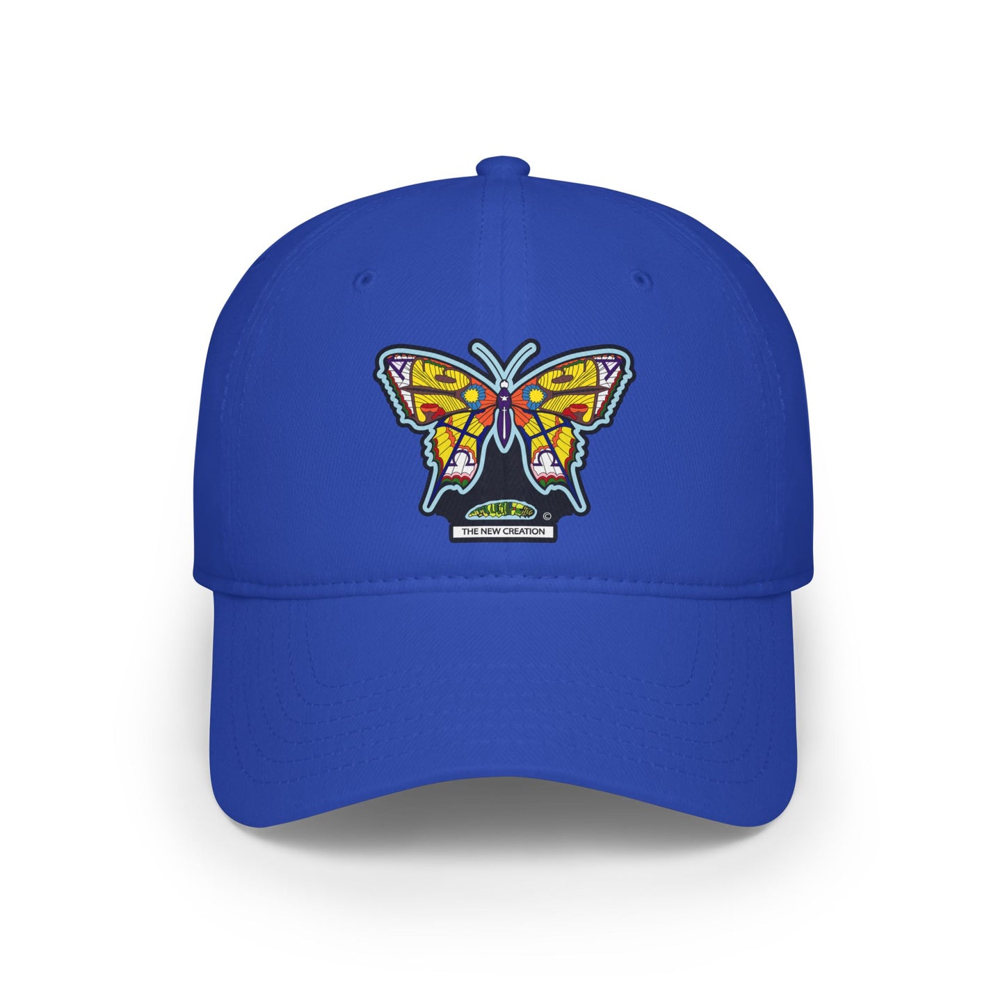 Bright Butterfly Baseball Cap – Low Profile Cotton Hat with Embroidered Symbolic Art