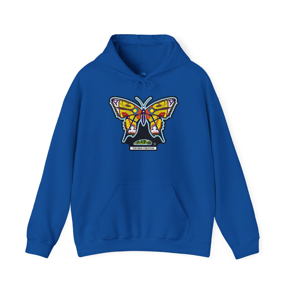 Butterfly Psychedelic Hoodie — Colorful Retro Moth Graphic Pullover