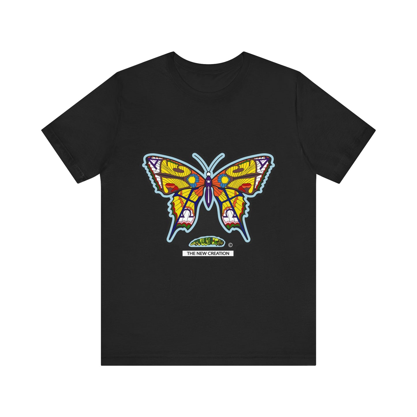 Colorful Butterfly Graphic Tee, Men's
