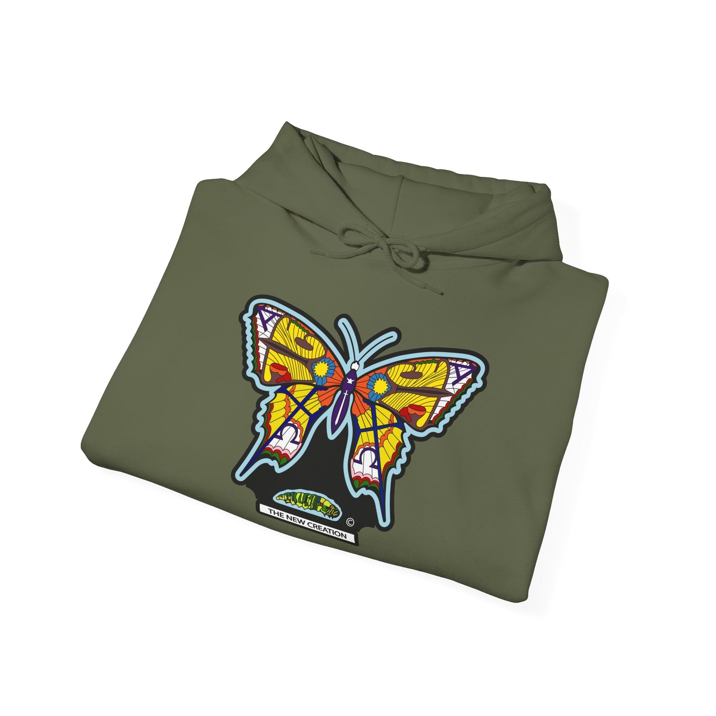 Colorful Butterfly Hoodie – Unisex Pullover with Vibrant Symbolic Art
