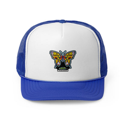 Butterfly Snapback Hat – Flat Bill Cap with Adjustable Fit & Bold Embroidered Patch