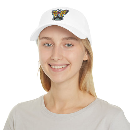 Bright Butterfly Baseball Cap – Low Profile Cotton Hat with Embroidered Symbolic Art
