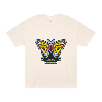 Vibrant Butterfly Graphic Tee – Classic Unisex Cotton T-Shirt with Bold Symbolic Print