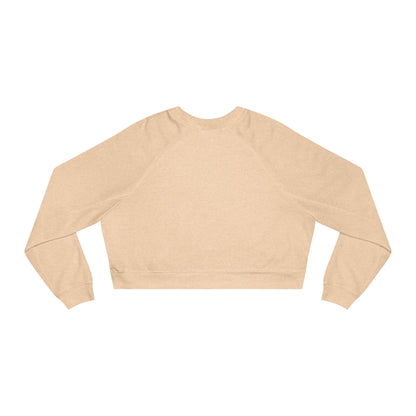 Butterfly Art Cropped Pullover – Women’s Soft Fleece Crop Sweatshirt with Empowering Design