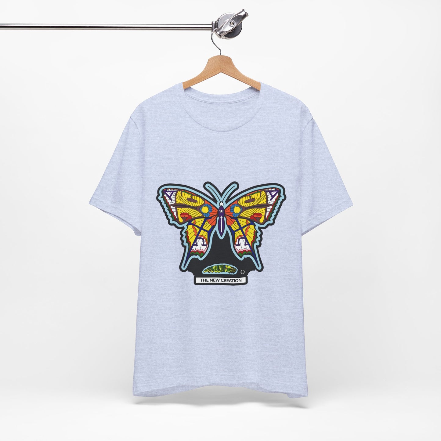 Colorful Butterfly Graphic Tee, Men's