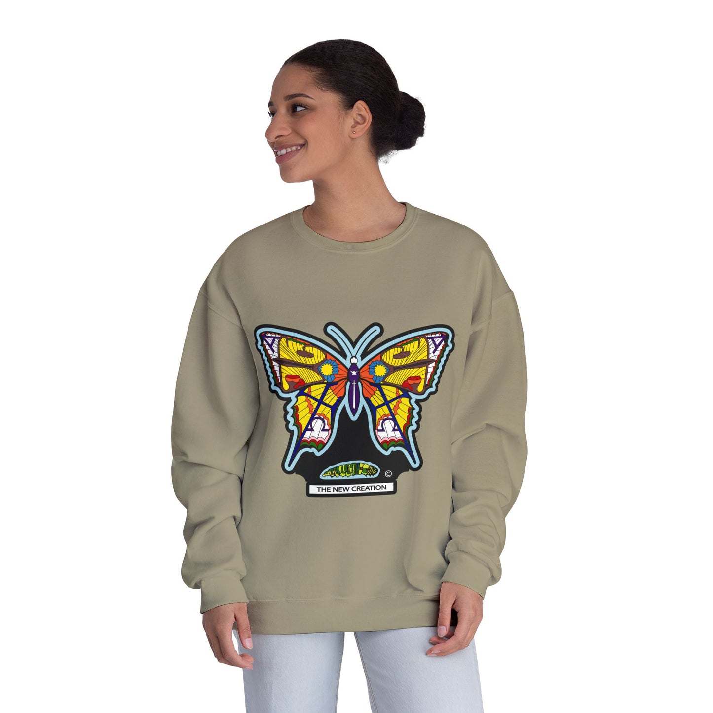 Butterfly Art Unisex Crewneck Sweatshirt, Cozy Butterflies Gift, Spring Apparel, Nature Lover Sweatshirt, Unique Graphic Sweatshirt