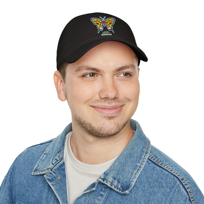 Bright Butterfly Baseball Cap – Low Profile Cotton Hat with Embroidered Symbolic Art