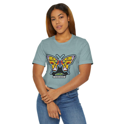 Vibrant Butterfly T-Shirt, Women Graphic Tee
