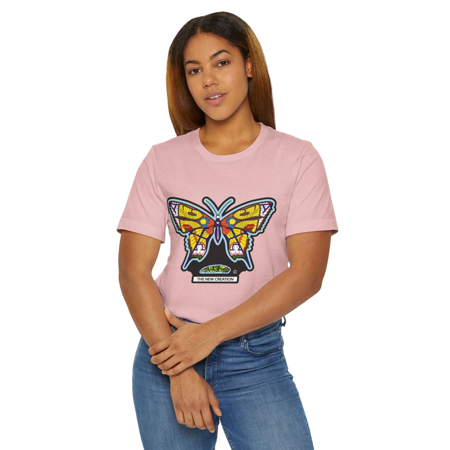 Vibrant Butterfly T-Shirt, Women Graphic Tee