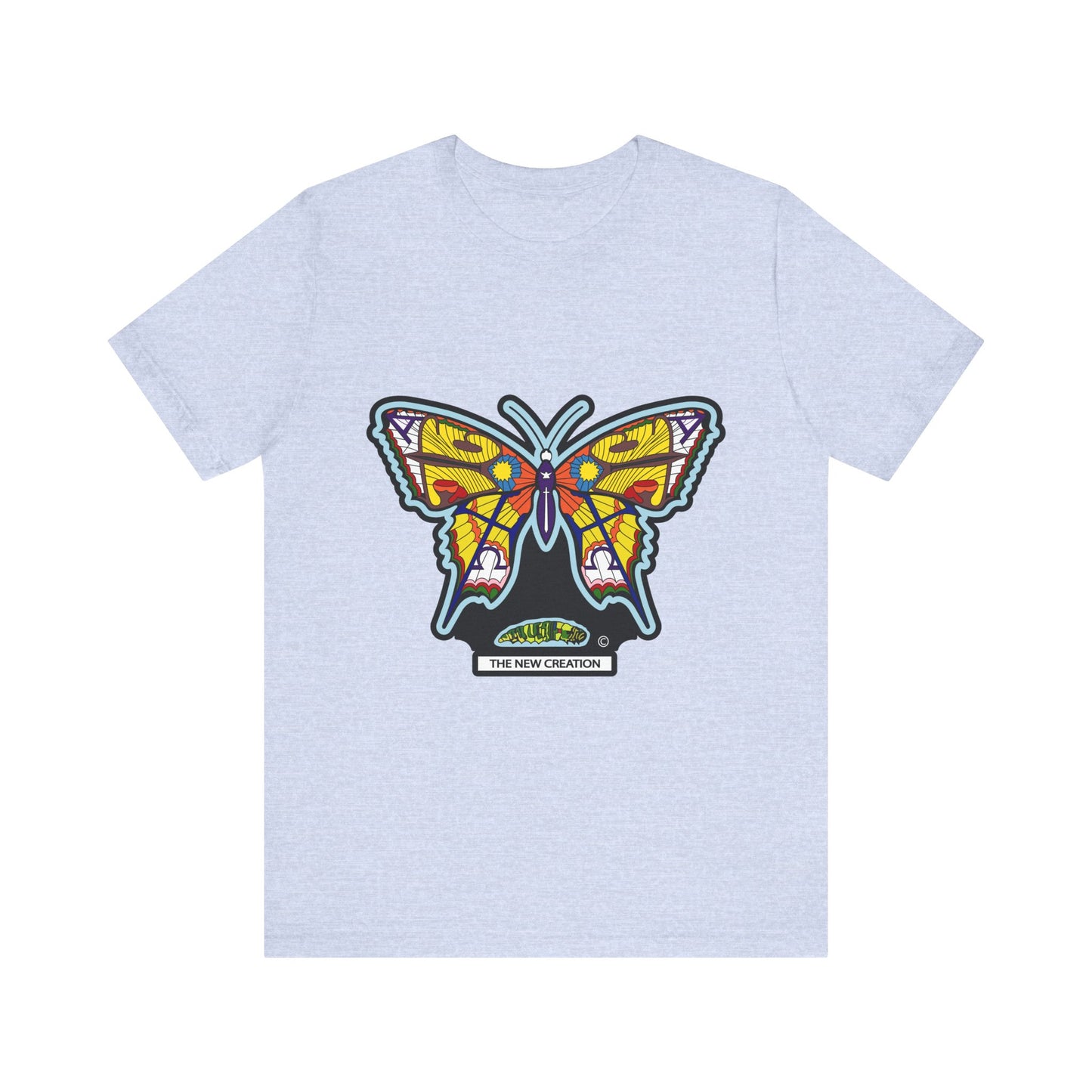 Colorful Butterfly Graphic Tee, Men's