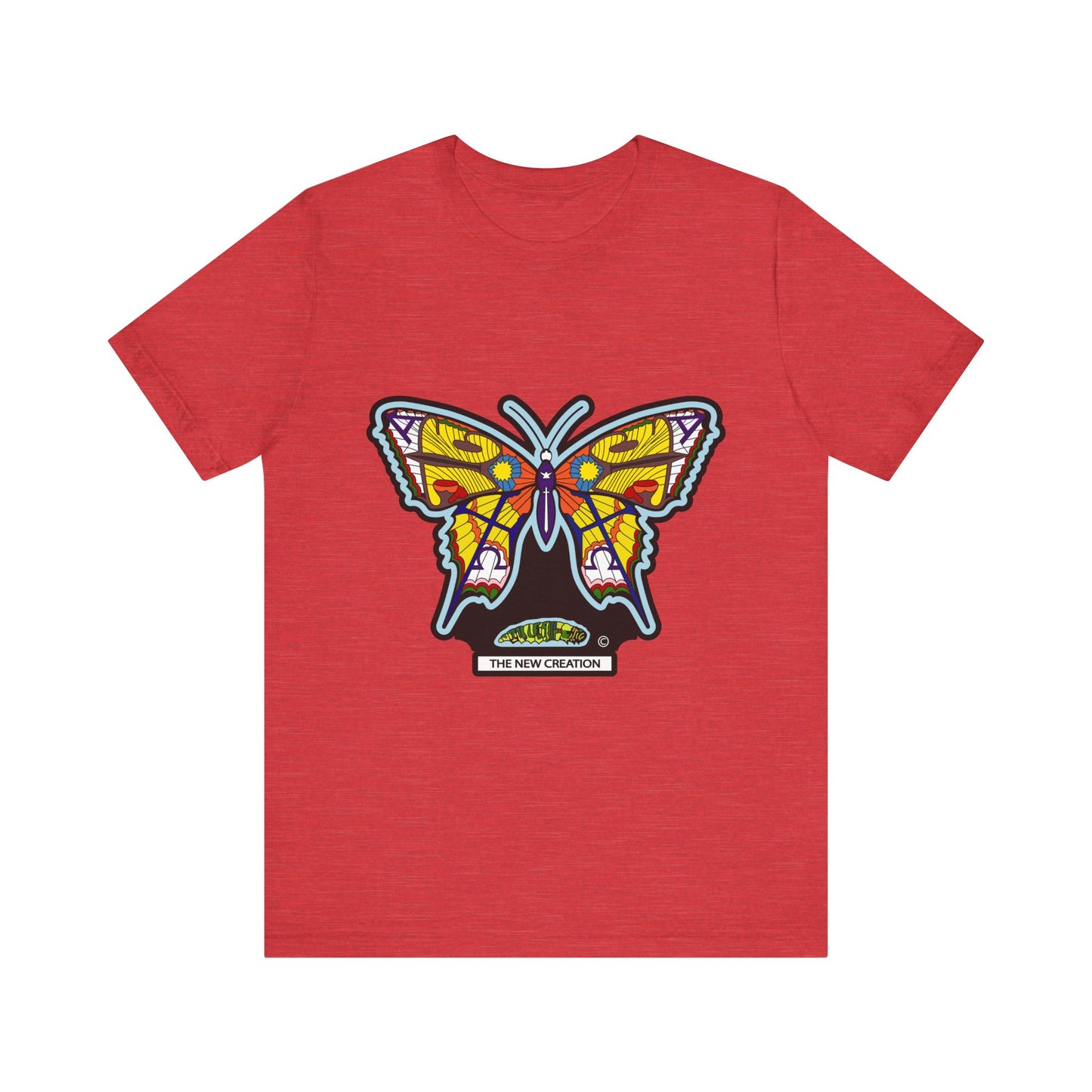 Colorful Butterfly Graphic Tee, Men's