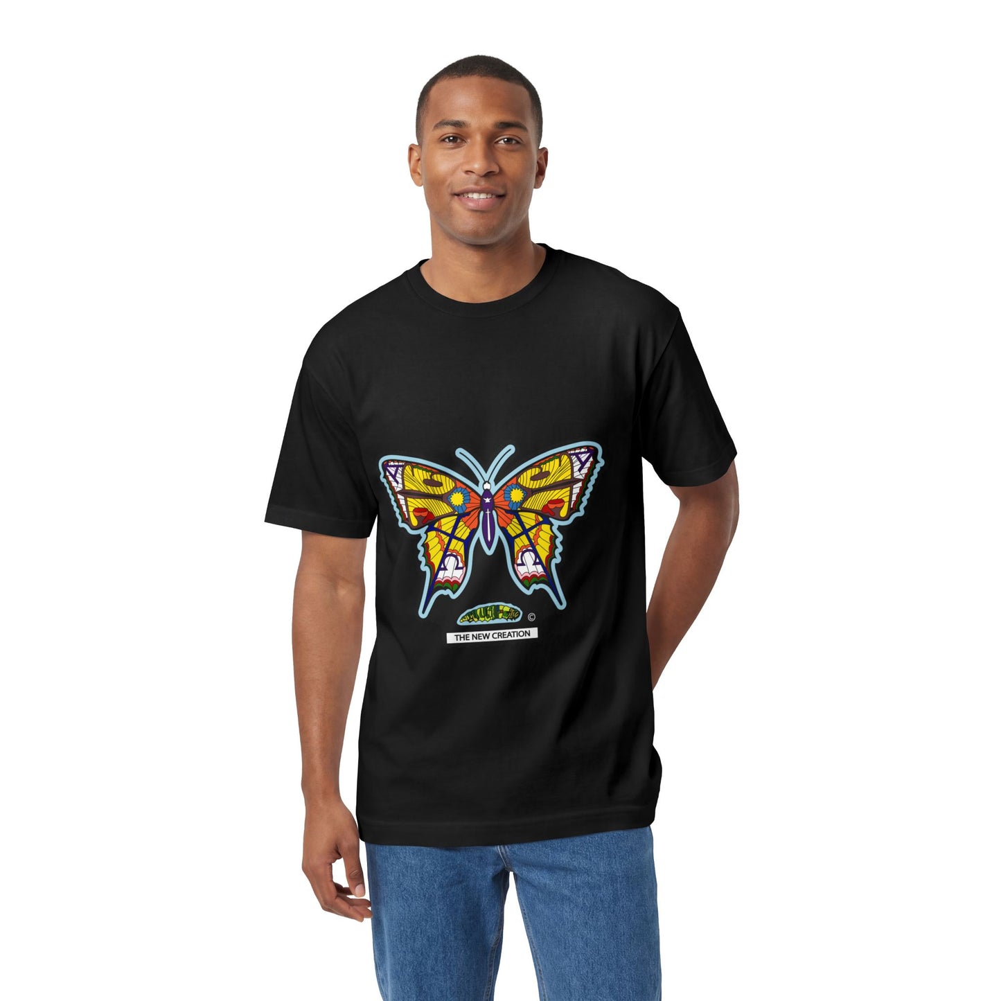 Vibrant Butterfly Graphic Tee, Unisex Classic T-Shirt for Nature Lovers, Butterfly Art, Summer Outfit, Eco-Friendly Gift