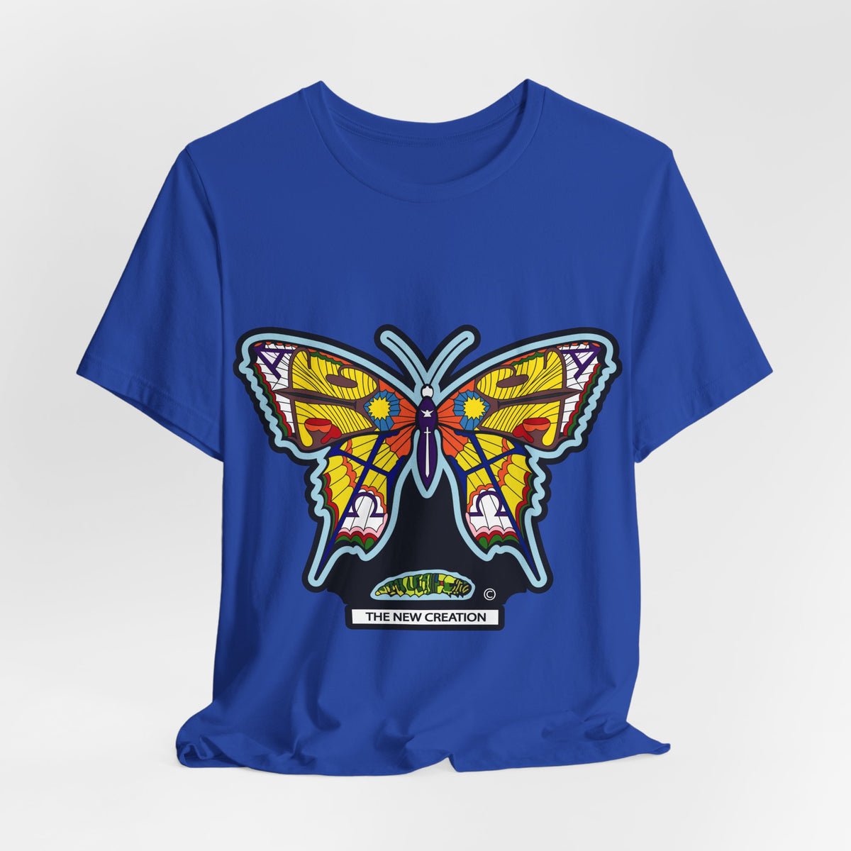 Colorful Butterfly Graphic Tee, Men's