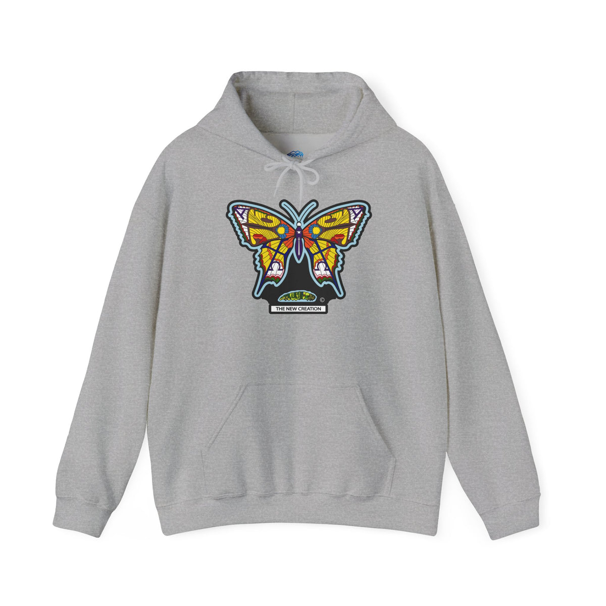 Butterfly Psychedelic Hoodie — Colorful Retro Moth Graphic Pullover