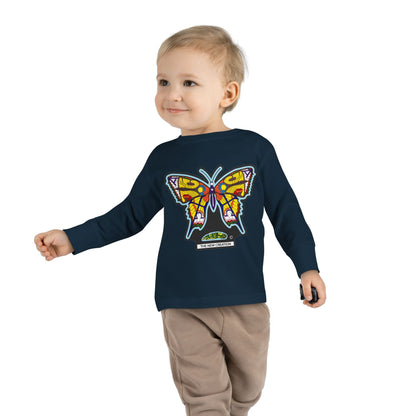 Butterfly Toddler Long Sleeve Tee – Soft Cotton Shirt with Symbolic Graphic for Everyday Play
