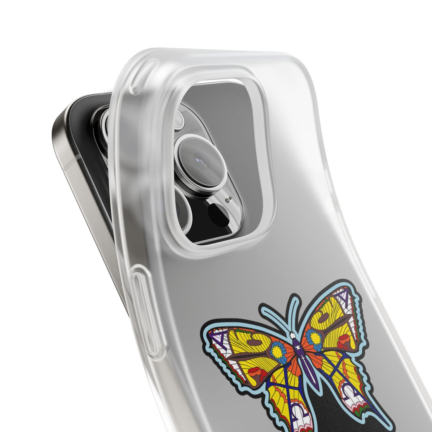 Colorful Butterfly Flexi Case – Soft Artistic Phone Cover, Eco-Friendly, Slim Shock-Absorbing Design