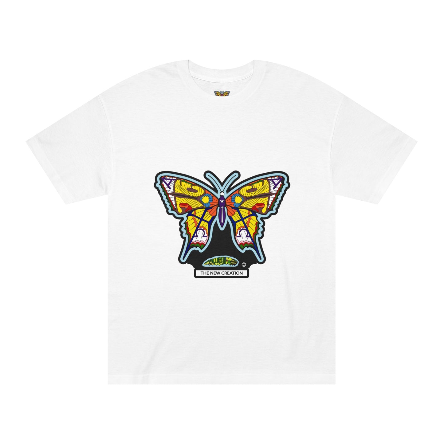 Vibrant Butterfly Graphic Tee, Unisex Classic T-Shirt for Nature Lovers, Butterfly Art, Summer Outfit, Eco-Friendly Gift