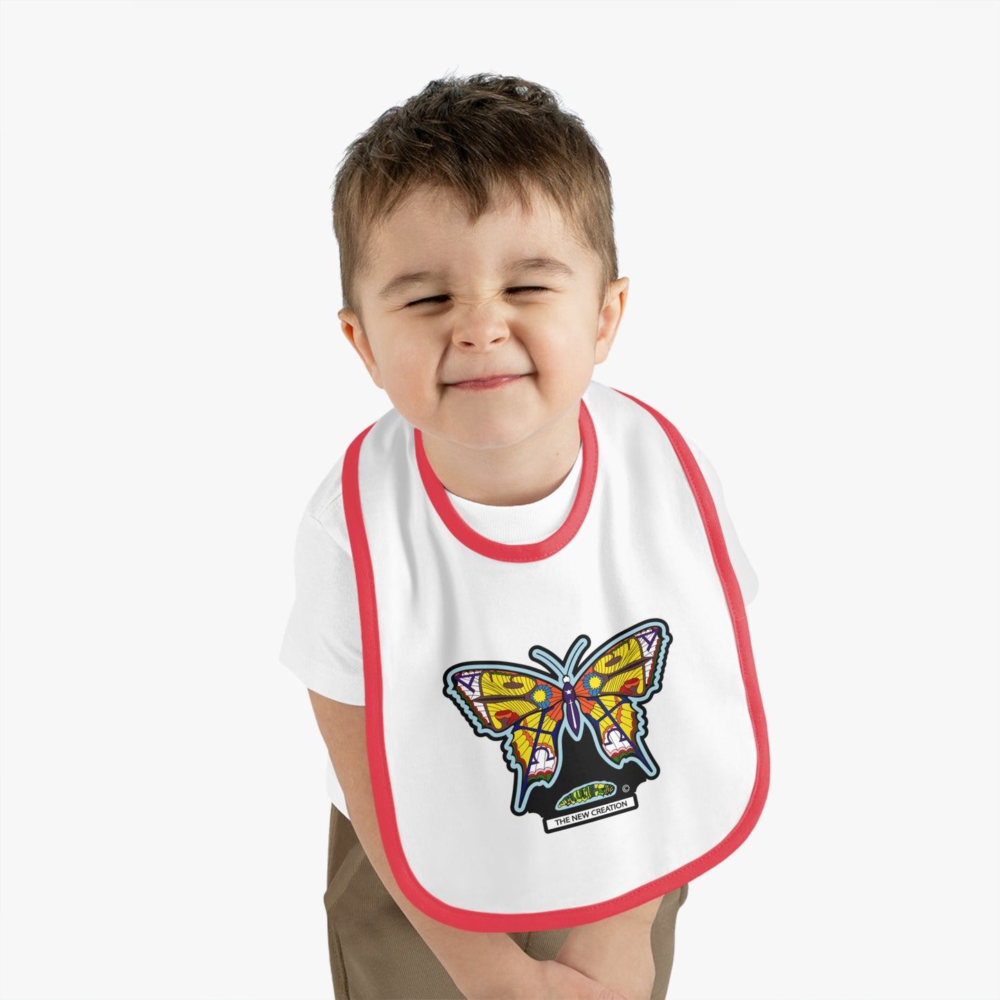 Colorful Butterfly Baby Bib - Cute Feeding Accessory, Infant Gift, Newborn Essential, Baby Shower Favor, Toddler Bib