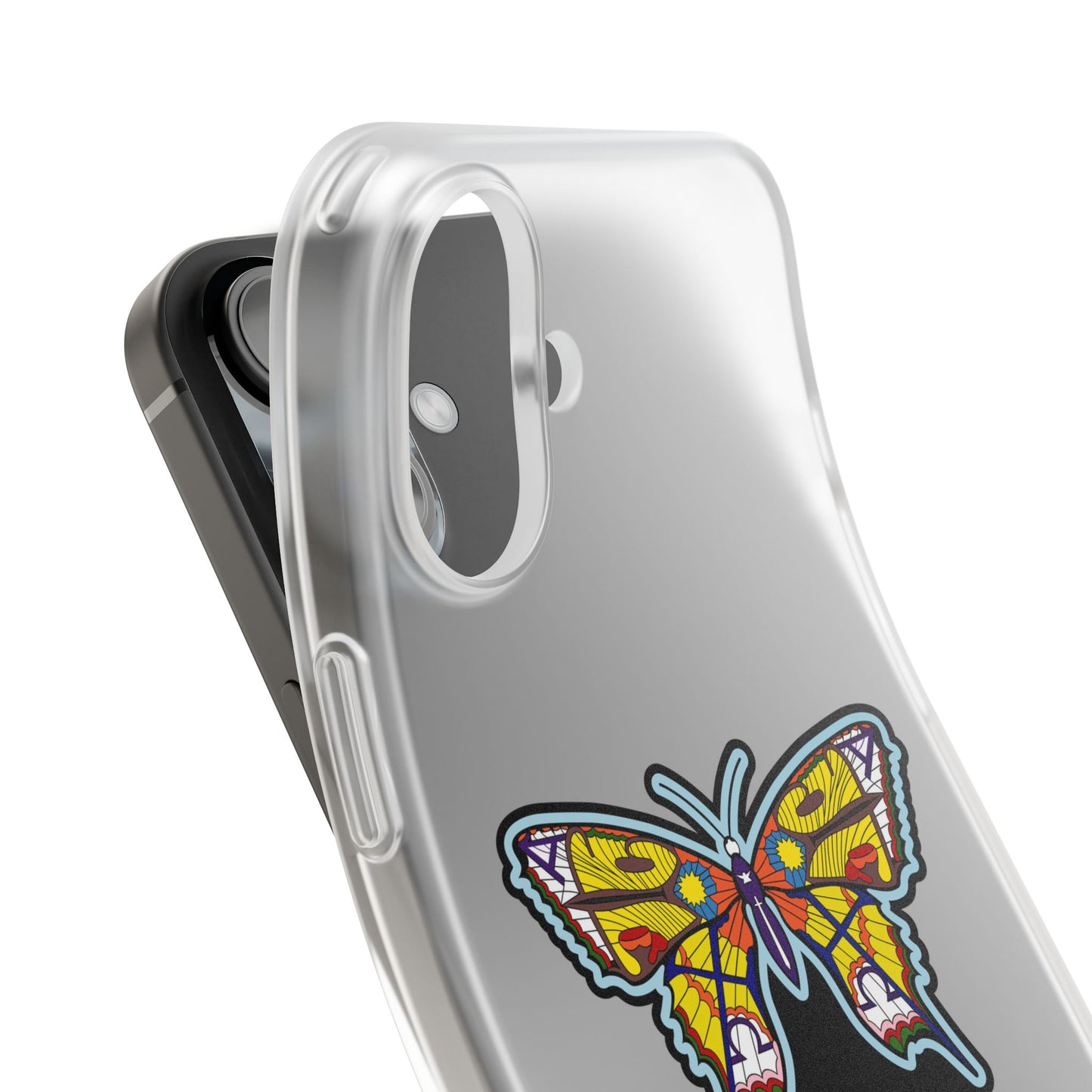Colorful Butterfly Flexi Case – Soft Artistic Phone Cover, Eco-Friendly, Slim Shock-Absorbing Design
