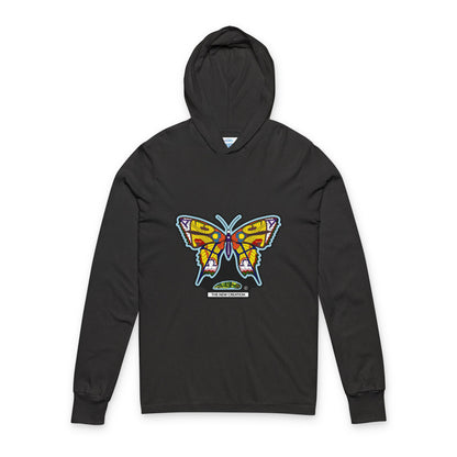 Butterfly Graphic Unisex Hoodie - Stylish Long Sleeve Tee for Nature Lovers, Outdoor Activities, Gifts for Her, Casual Wear