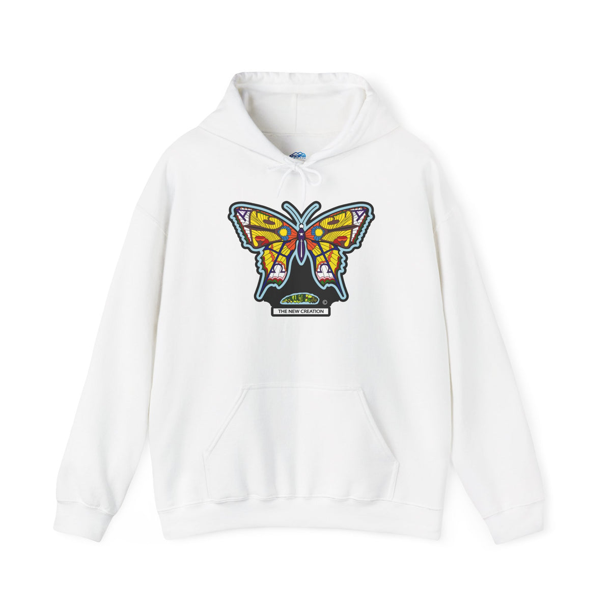 Butterfly Psychedelic Hoodie — Colorful Retro Moth Graphic Pullover