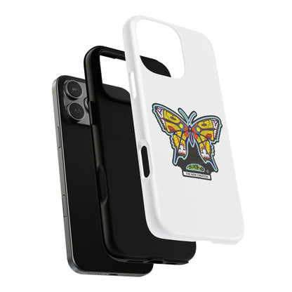 Butterfly Mosaic Magnetic Tough Phone Case — Protective iPhone Cover with Colorful Stained-Glass Design