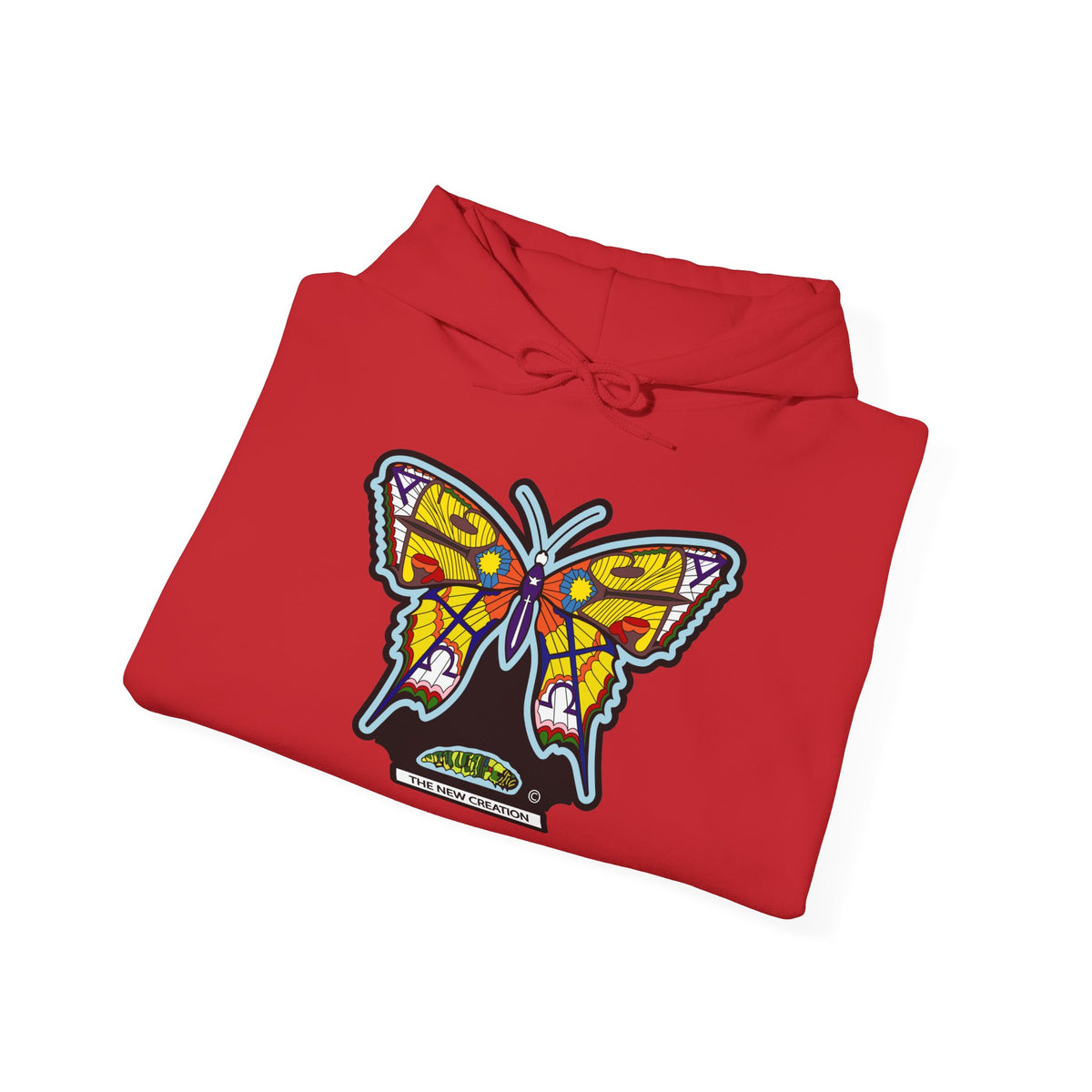 Butterfly Psychedelic Hoodie — Colorful Retro Moth Graphic Pullover