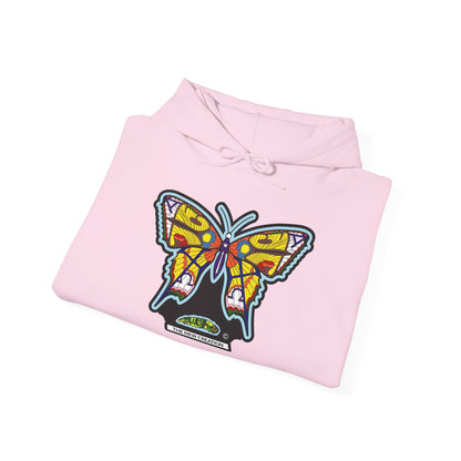 Butterfly Psychedelic Hoodie — Colorful Retro Moth Graphic Pullover