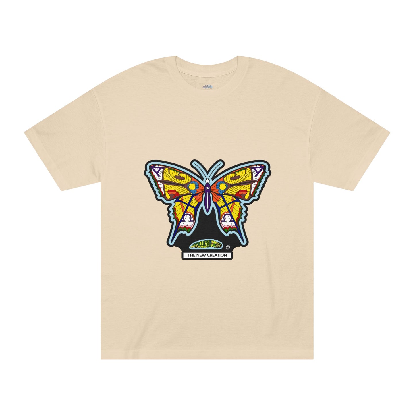 Vibrant Butterfly Graphic Tee – Classic Unisex Cotton T-Shirt with Bold Symbolic Print
