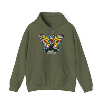 Colorful Butterfly Hoodie – Unisex Pullover with Vibrant Symbolic Art