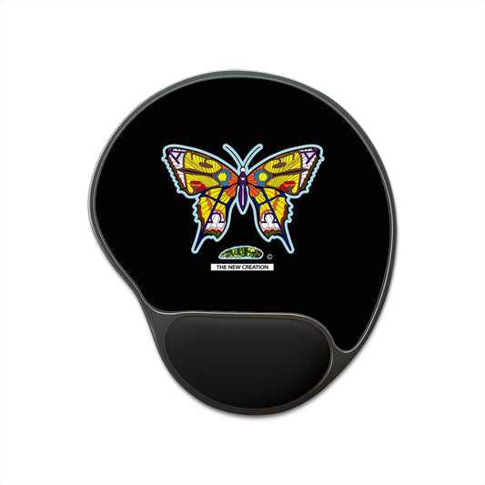 Colorful Butterfly Wrist Rest Mouse Pad