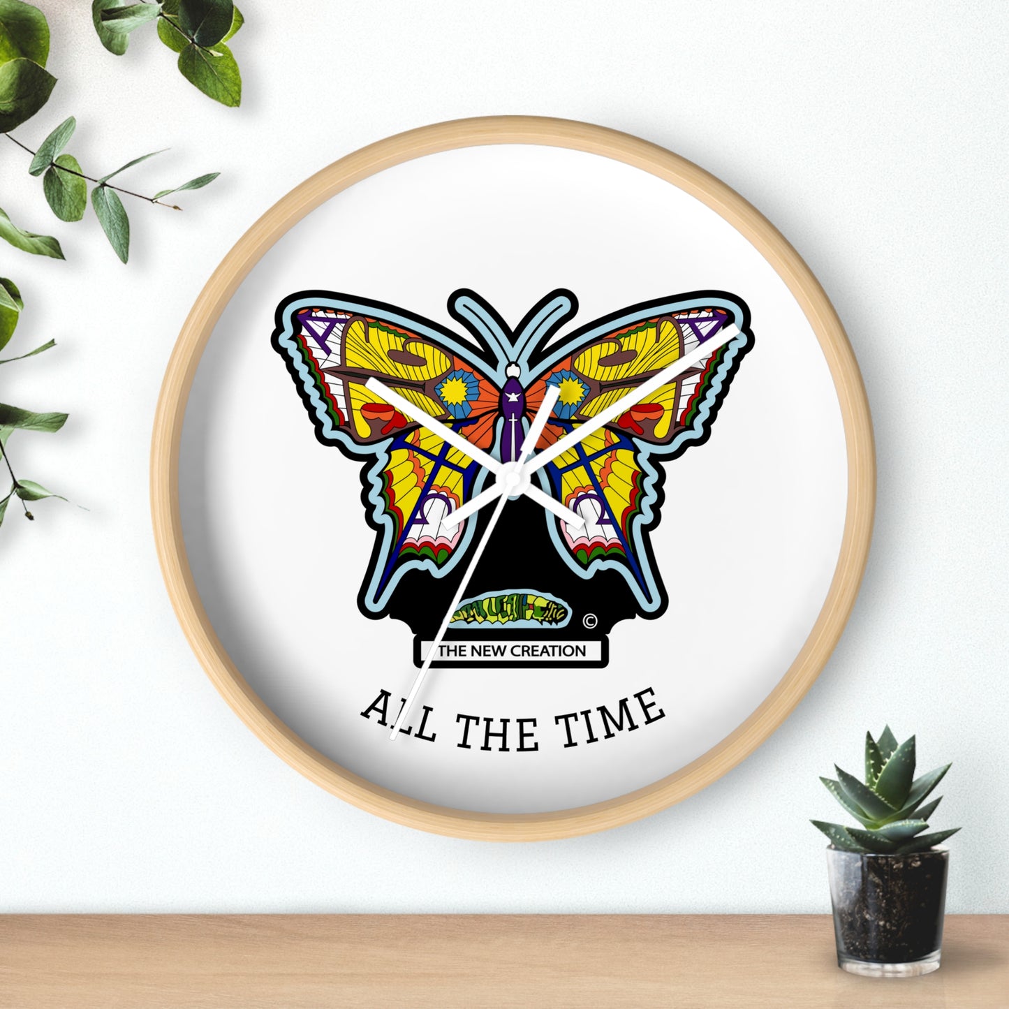 Butterfly Wall Clock – Colorful Symbolic Design with Silent Quartz Movement