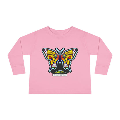 Butterfly Toddler Long Sleeve Tee – Soft Cotton Shirt with Symbolic Graphic for Everyday Play